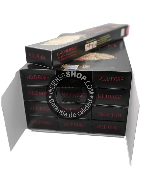 Caja abierta de incienso étnico Banjara rosa salvaje aroma floral suave y delicado ideal para rituales de sanación emocional atracción de amor puro y equilibrio del corazón en ceremonias espirituales