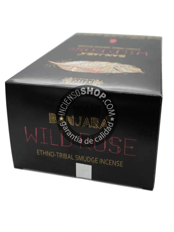 Caja cerrada de incienso étnico Banjara rosa salvaje aroma floral suave y delicado ideal para rituales de sanación emocional atracción de amor puro y equilibrio del corazón en ceremonias espirituales