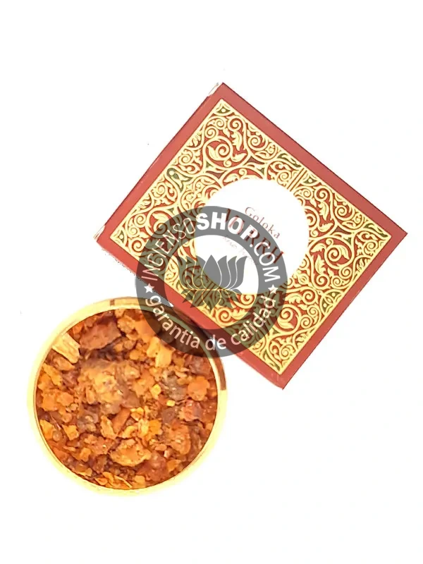 Resina de mirra Goloka aroma resinoso profundo y cálido tradicional en rituales de sanación espiritual protección energética y meditación ancestral