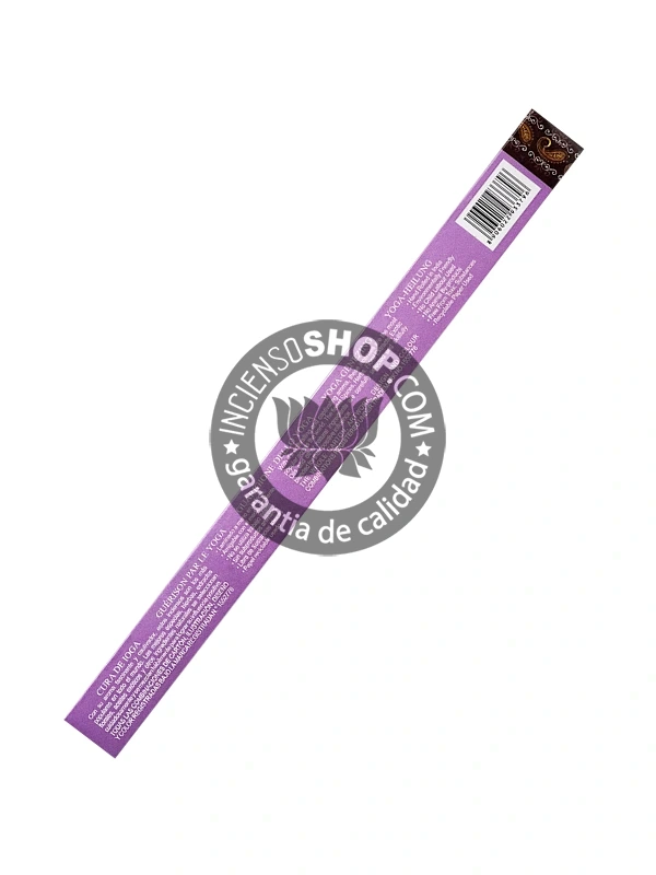 Incienso Golden Nag Yoga Healing vista lateral aroma suave floral y herbal ideal para prácticas de yoga sanación energética y equilibrio interior