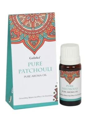 Incienso Pachuli Premium Fragancia Divina de Goloka aroma terroso dulce y sensual ideal para enraizamiento espiritual equilibrio emocional y meditación profunda
