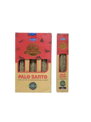 Incienso Palo Santo Ullas — 100% naturales, hechas a mano, ideal para purificar espacios, meditación y rituales de bienestar. Disponible en presentaciones de 25 gramos.