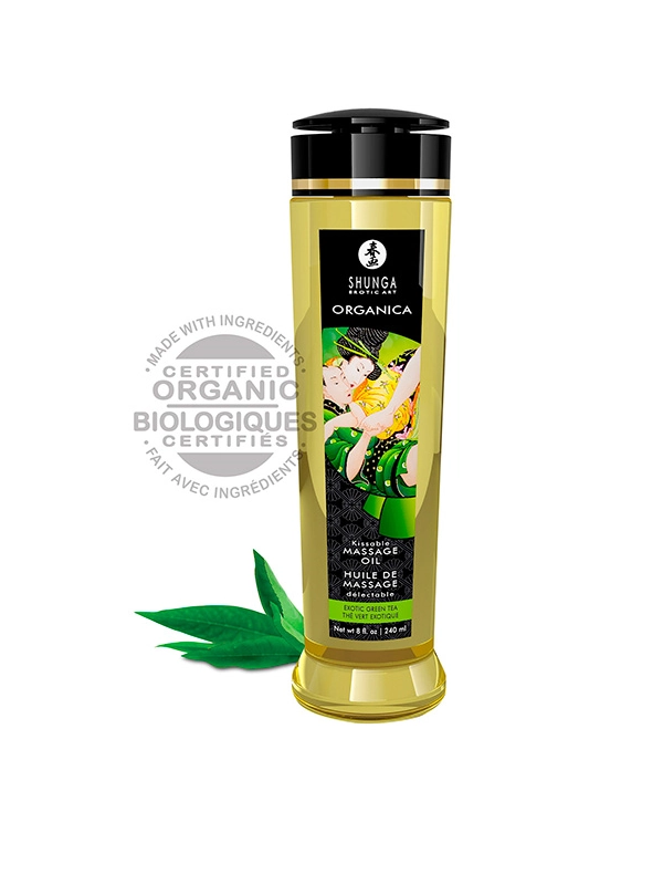 Shunga Aceite de Masaje Erotico Green Tea Contenido ofrecido por Incenseshop