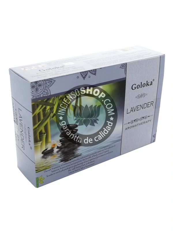 Caja de incienso de Aromaterapia Lavanda copia aroma floral dulce y relajante que promueve la calma reduce el estrés y el insomnio ideal para rituales de meditación relajación profunda y purificación de energías
