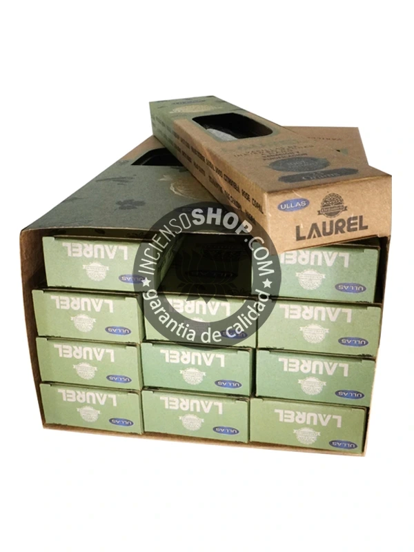 Caja grande de incienso Ullas Laurel aroma fresco herbal y purificante ideal para claridad mental limpieza energética y rituales de armonía