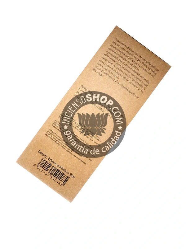 Caja de incienso Banjara Ritual Resin Yagra vista lateral aroma herbal especiado y terroso ideal para enfoque mental rituales de concentración y equilibrio espiritual