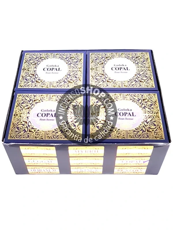 Caja de resina de copal aroma balsámico fresco y purificante ideal para limpieza energética rituales ancestrales y conexión espiritual