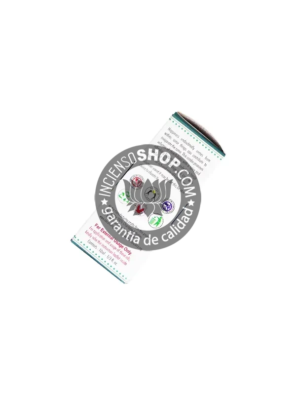 Esencia ayurvédica ser feliz de Goloka portada lateral aroma floral dulce y cítrico que eleva el ánimo armoniza las emociones y fomenta la alegría interior en prácticas de bienestar emocional