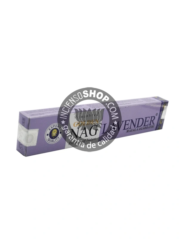 Incienso Golden Nag Lavanda Vijayshree unidad copia aroma floral suave y calmante que reduce el estrés facilita el sueño reparador y promueve la paz interior ideal para rituales de relajación y equilibrio emocional