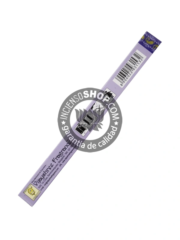 Incienso Golden Nag Lavanda Vijayshree unidad vista por detras copia aroma floral suave y calmante que reduce el estrés facilita el sueño reparador y promueve la paz interior ideal para rituales de relajación y equilibrio emocional