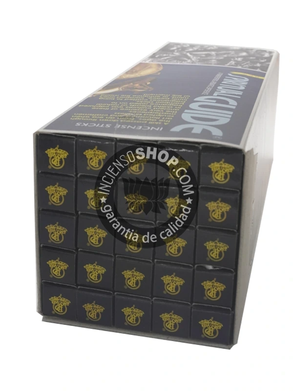 Caja hexagonal de incienso Padmini Spiritual Guide vista por detrás aroma floral suave y místico ideal para guía espiritual meditación y conexión con la intuición