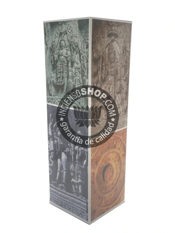 Caja hexagonal de incienso Padmini Spiritual Guide vista por detrás aroma floral suave y místico ideal para guía espiritual meditación y conexión con la intuición