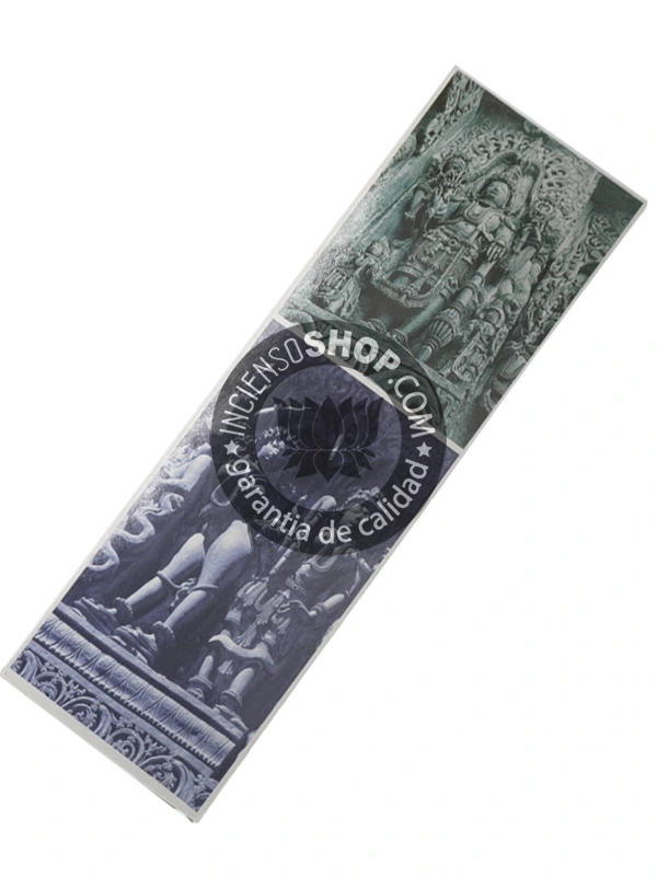 Caja hexagonal de incienso Padmini Spiritual Guide vista por detrás aroma floral suave y místico ideal para guía espiritual meditación y conexión con la intuición