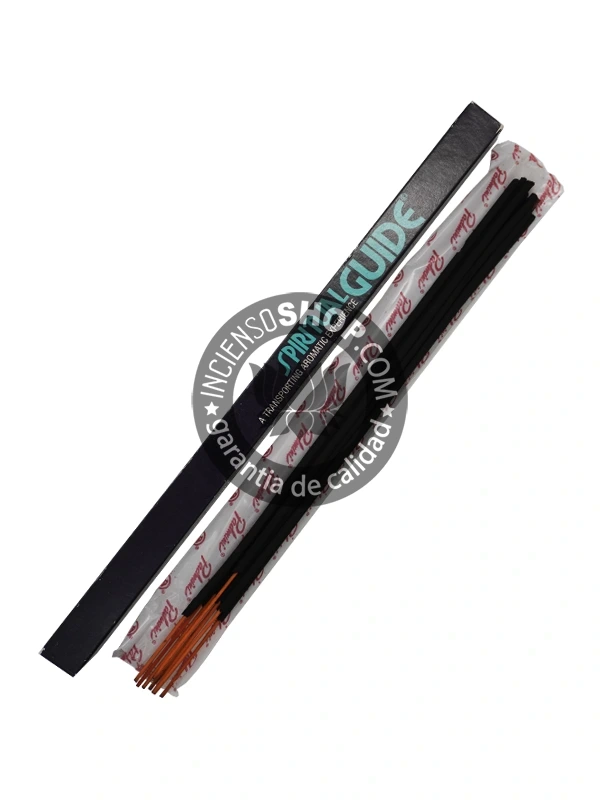 Incienso Padmini Spiritual Guide paquete individual con los palitos de incienso visibles aroma dulce suave y ligeramente floral con notas de resinas ideal para la meditación la introspección la búsqueda espiritual el autoconocimiento y para crear un ambiente de guía y protección.