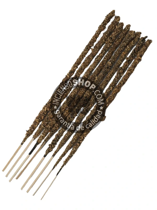 Varilla de incienso palo santo y mirra Sagrada Madre aroma resinoso cálido con notas cítricas y maderosas ideal para purificación profunda protección espiritual y conexión con lo ancestral en ceremonias sagradas