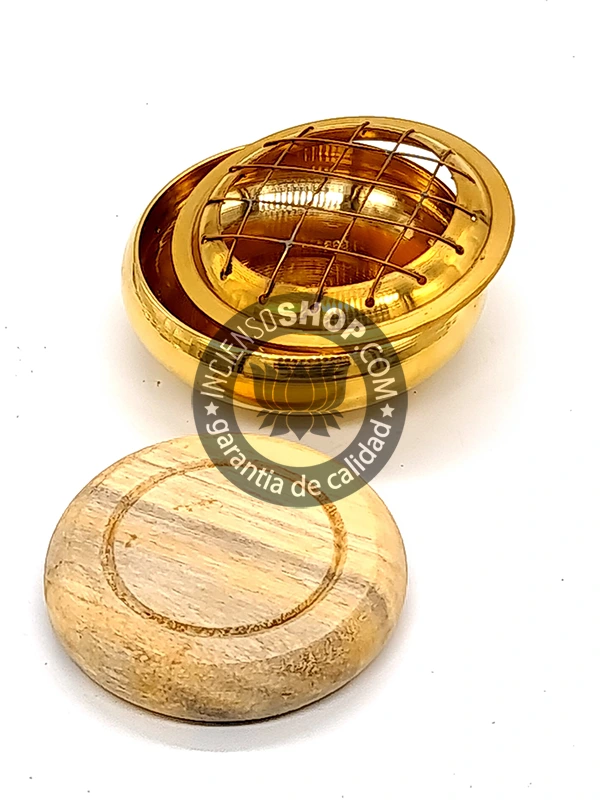 Quemador de resinas metálico número 3 diseño tradicional para uso con carbón vegetal ideal para liberar aromas sagrados en rituales de purificación espiritual meditación y ceremonias energéticas