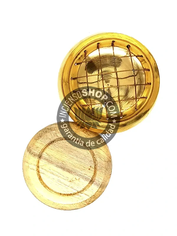 Quemador de resinas metálico número 4 diseño tradicional para uso con carbón vegetal ideal para liberar aromas sagrados en rituales de purificación espiritual meditación y ceremonias energéticas