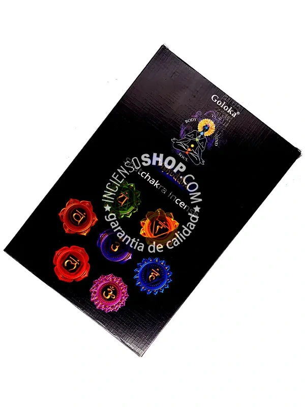 Incienso quinto chakra vishuddha de Goloka hecho a mano en Bangalore en caja de 12 uds de 15g