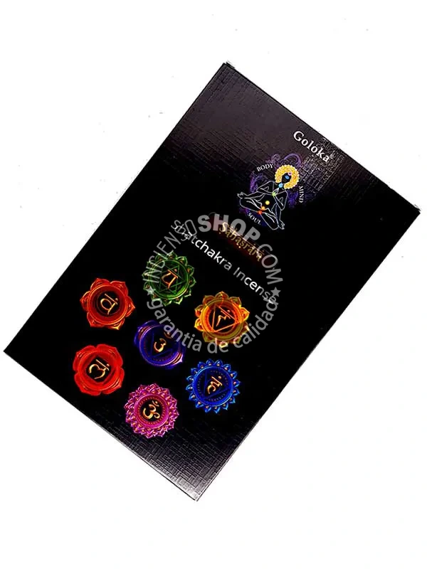 Incienso septimo chakra sahasrara de Goloka hecho a mano en Bangalore en caja de 12 uds de 15g