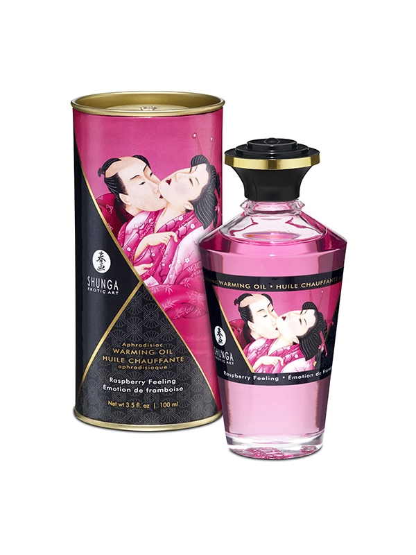 Aceite de masaje Raspberry Feeling Senacion de frambuesas efecto calor de Shunga de 100ml