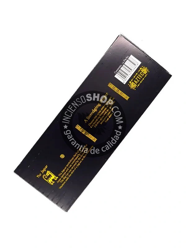 Caja de incienso étnico Banjara con aroma de palo santo vista lateral diseño tantra press ideal para limpieza energética purificación de ambientes y prácticas espirituales ancestrales