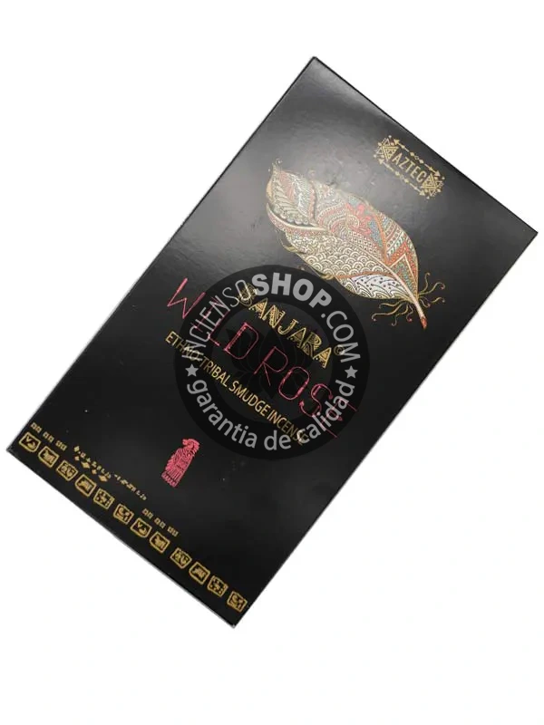 Incienso de rosa salvaje etnica de Banjara organico agarbatti masala hecho a mano en caja de 12 unidades de 15g