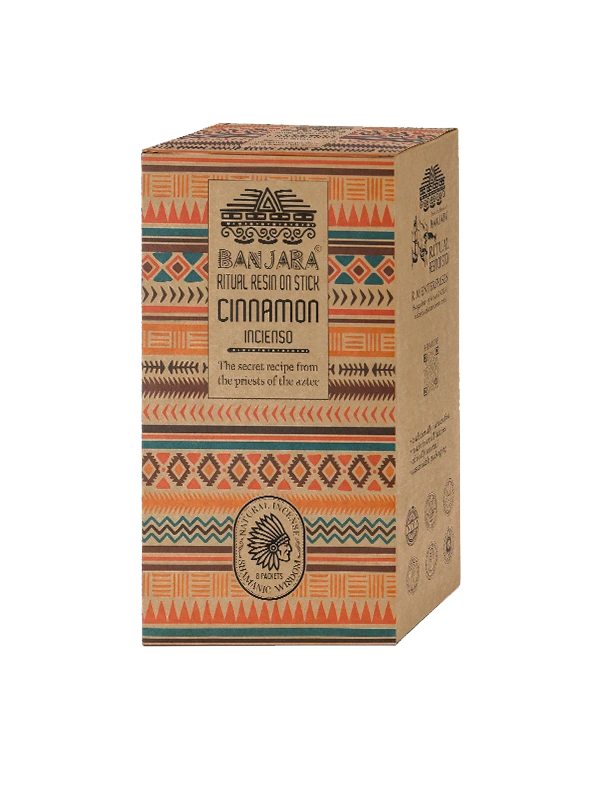 Incienso de Cinnamon Ritual Resin de Banjara Agarbatti Masala hecho a mano en caja de 8 uds de 25g