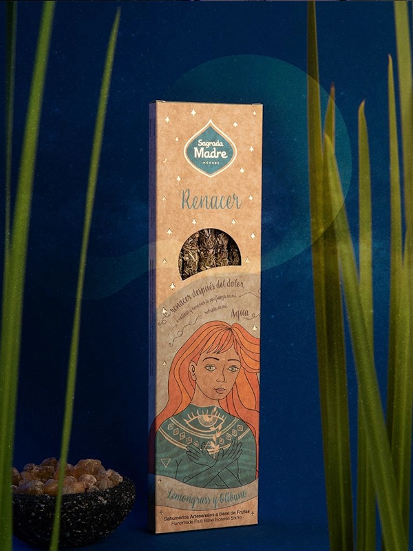 Incienso 5 Elementos Agua - Renacer de Sagrada Madre orgánico hecho a mano con Amor en Argentina en unidad de 20 gramos