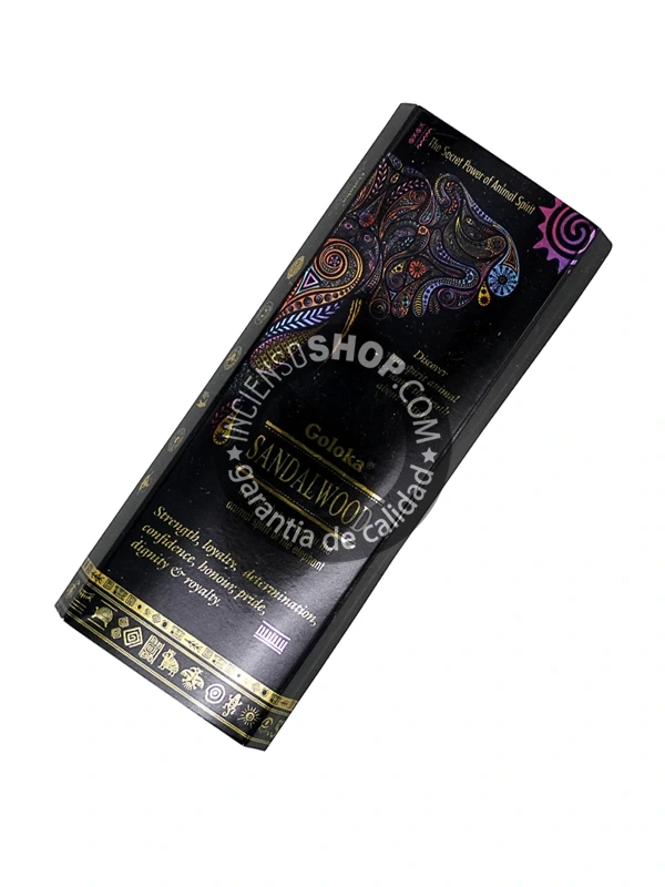Shot de incienso elefante sándalo orgánico Animal Spirit de Goloka agarbatti masala unidad 20g