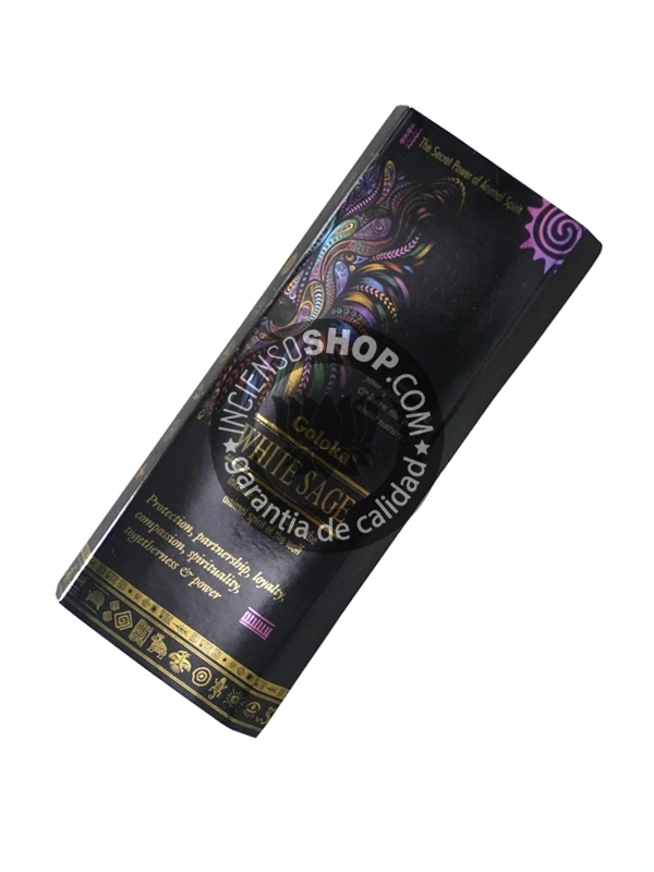 Shot de incienso lobo salvia blanca orgánico Animal Spirit de Goloka agarbatti masala unidad 20g