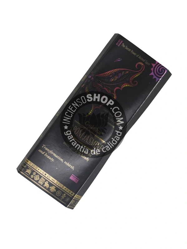 Shot de incienso mariposa aponi jazmin orgánico Animal Spirit de Goloka agarbatti masala unidad 20g