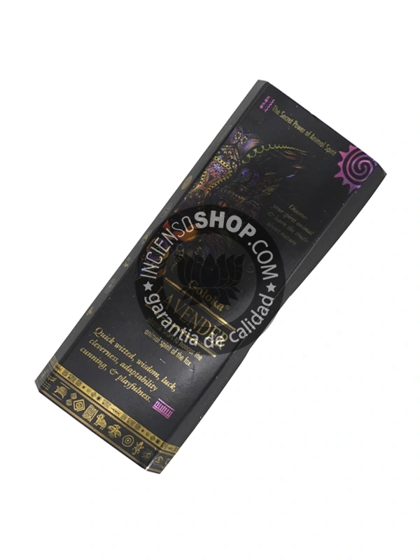 Shot de incienso zorro lavanda orgánico Animal Spirit de Goloka agarbatti masala unidad 20g