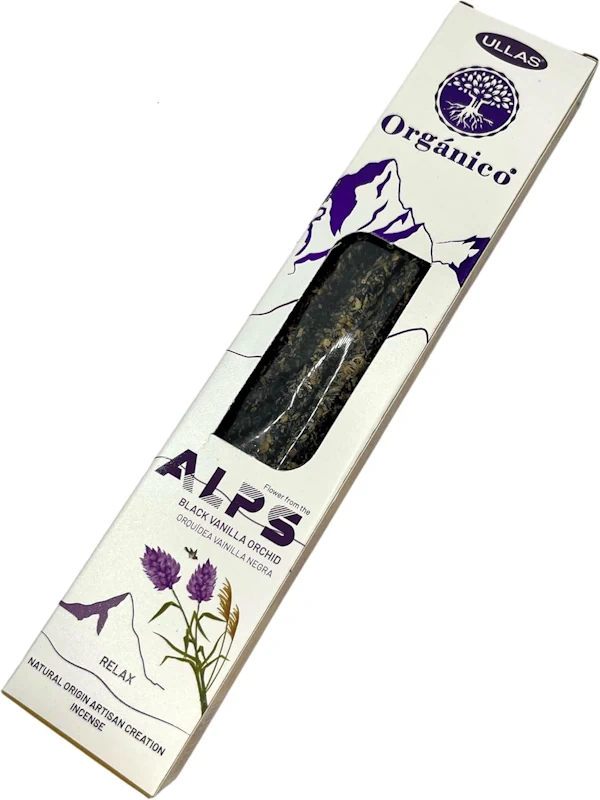 Ullas Alps orchid vanilla black agarbatti masala incense, organic handmade unit of 25g