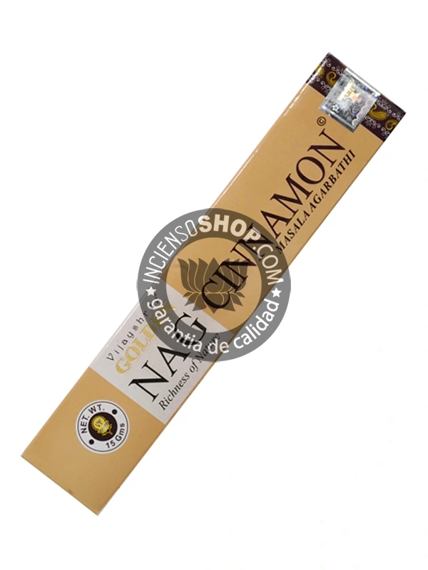Incienso Golden Nag Cinnamon de Vijayshree Agarbatti Masala unidad de 15g