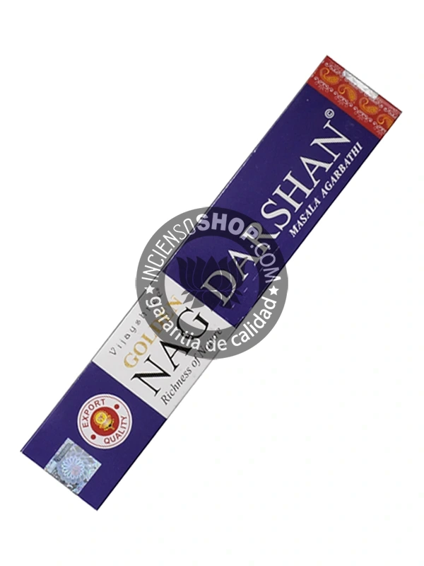 Incienso Golden Nag Darshan de Vijayshree Agarbatti Masala unidad de 15g