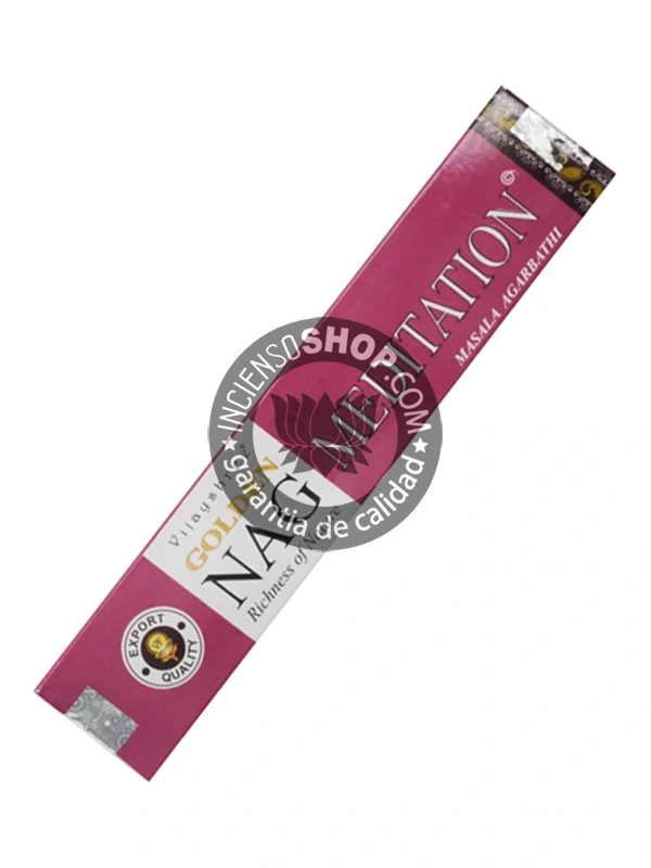 Incienso Golden Nag Meditation de Vijayshree Agarbatti Masala unidad de 15g