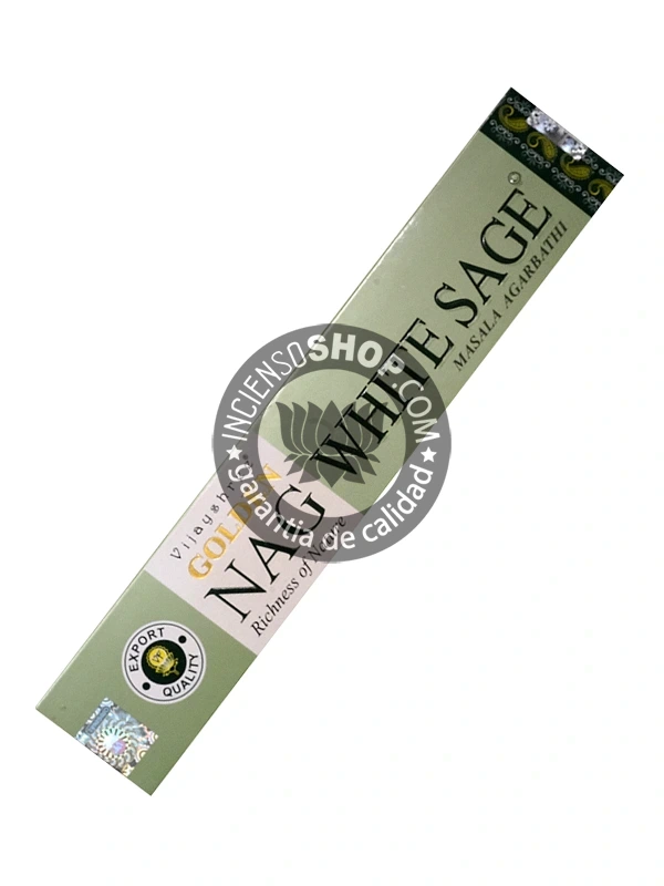Incienso Golden Nag White Sage de Vijayshree Agarbatti Masala unidad de 15g