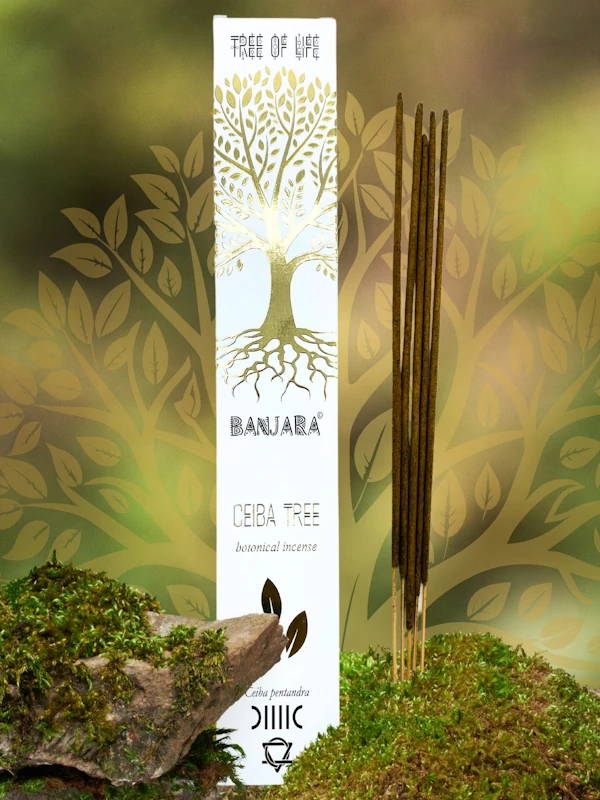 Incienso Ceiba Tree organico Agarbati Masala linea botanical de Banjara hecho a mano unidad de 15g