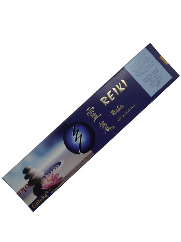 Goloka Reiki Raku incense sticks – hand-rolled Indian incense with a soft, balancing aroma designed to harmonize energy, support Reiki healing, and enhance meditative stillness