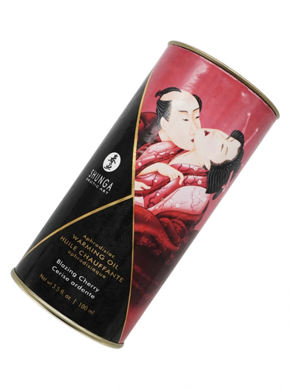 Shunga Aceite de Masaje Efecto Calor Cereza Ardiente de 100ml