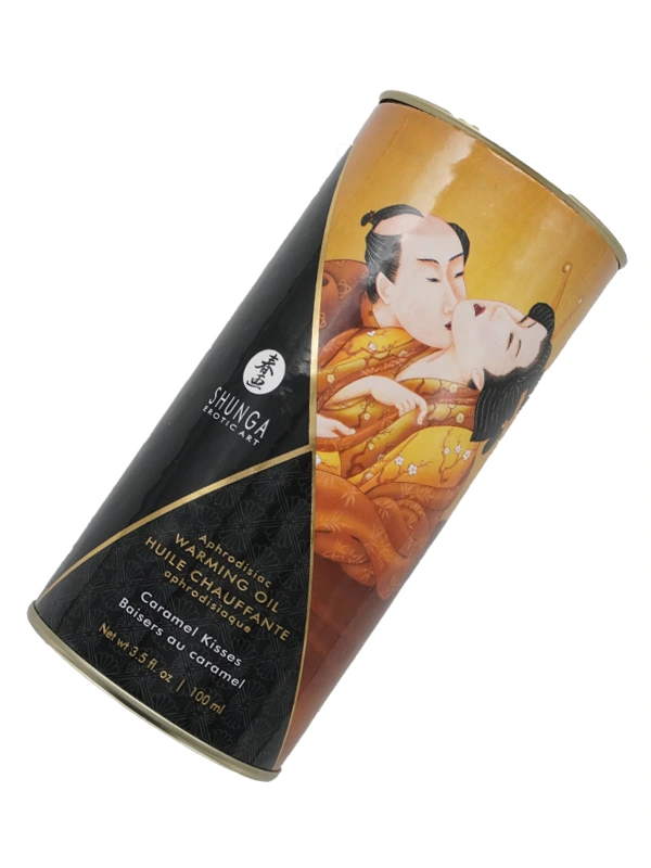 Aceite de masaje caramel kisses (besos de caramelo) efecto calor de Shunga de 100ml