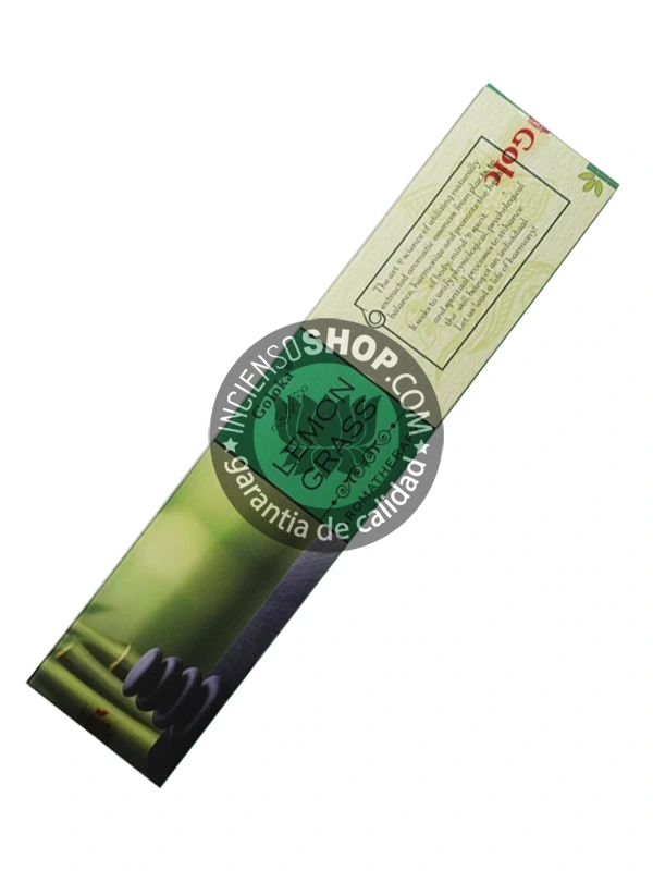 Incienso de Hierba de Limon de Goloka para aromaterapia organico Agarbatti Masala hecho a mano unidad de 15g