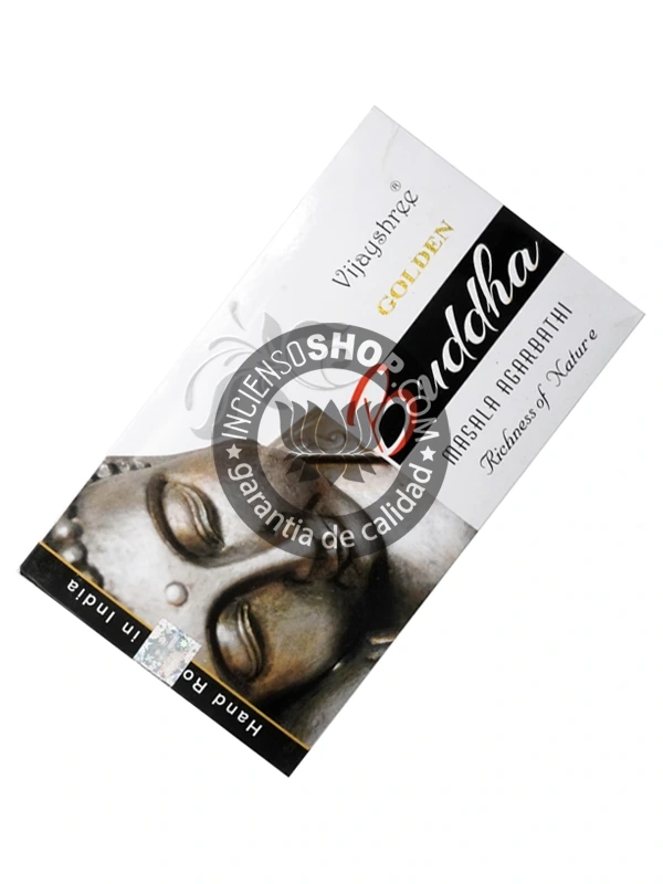 Incienso Golden Nag Buddha de Vijayshree Agarbatti Masala en caja de 12 uds de 15g