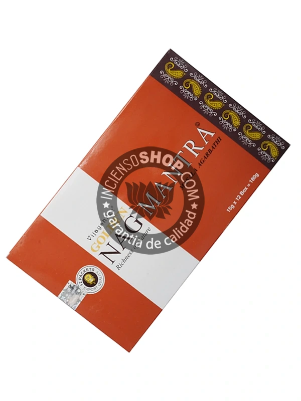 Incienso Golden Nag Mantra de Vijayshree Agarbatti Masala caja de 12 uds de 15g B2B - 1 UD