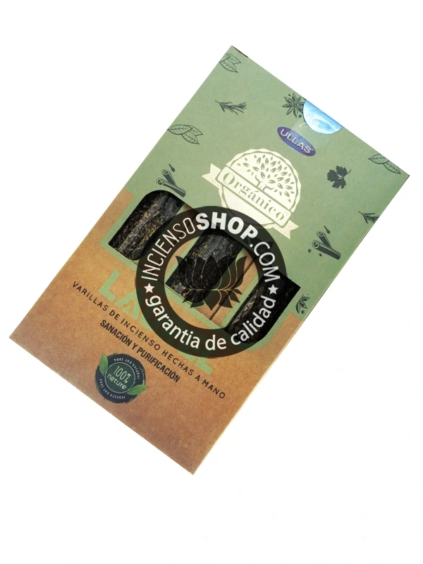 Incienso de Laurel organico de Ullas Agarbatti Masala hecho a mano en caja 12 uds de 25g