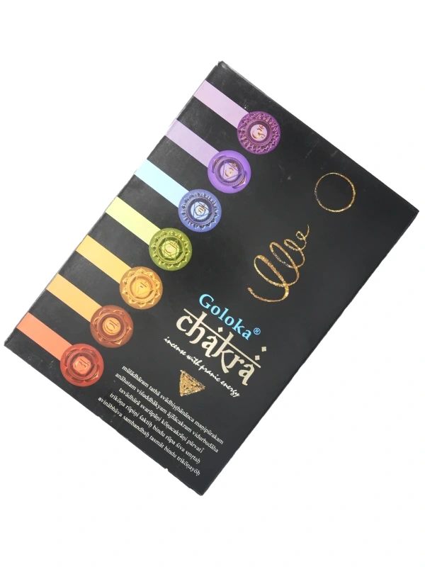 Incienso Chakra Black Divine Series de Goloka agarbatti masala hecho en caja de 12 unidades B2B