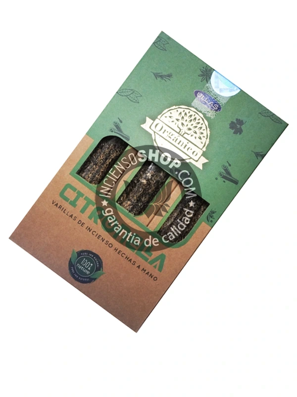 Incienso de Citronella organico de Ullas Agarbatti Masala hecho a mano en caja 12 uds de 25g