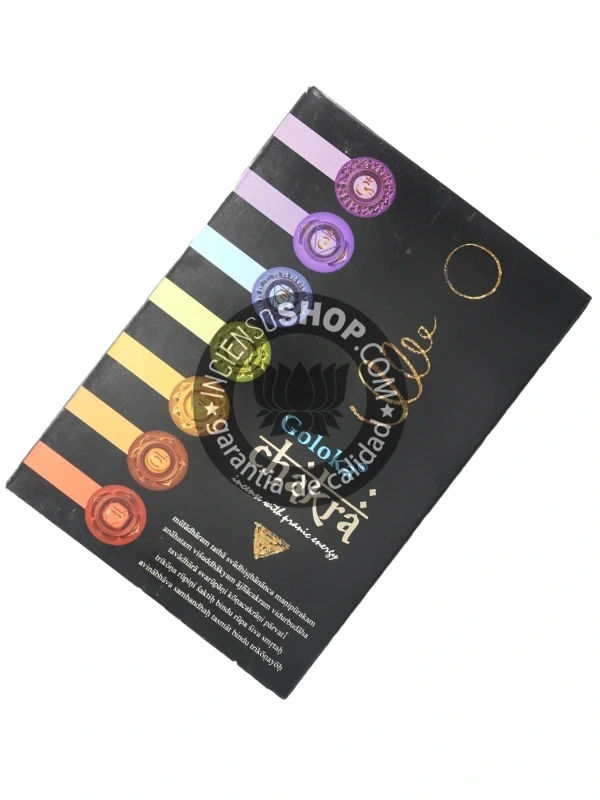 Incienso Chakra Black Divine Series de Goloka agarbatti masala hecho en caja de 12 unidades de 15g