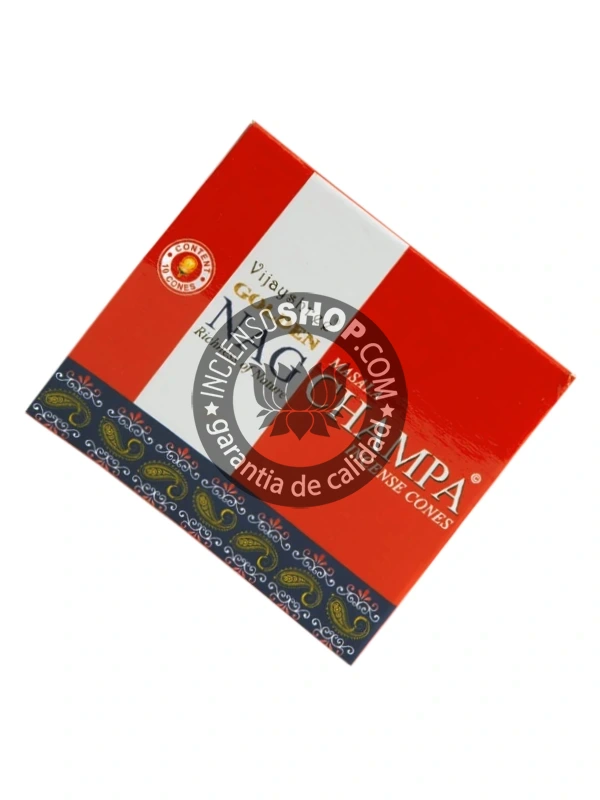 Conos de incienso Piramidal de Champa Masala tradicionales y organicos de la gama Golden Nag de Vijayshree en uds de 15g