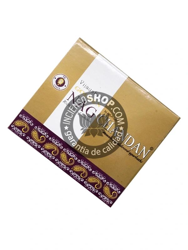 Conos de incienso Piramidal de Chandan Masala tradicionales y organicos de la gama Golden Nag de Vijayshree en uds de 15g